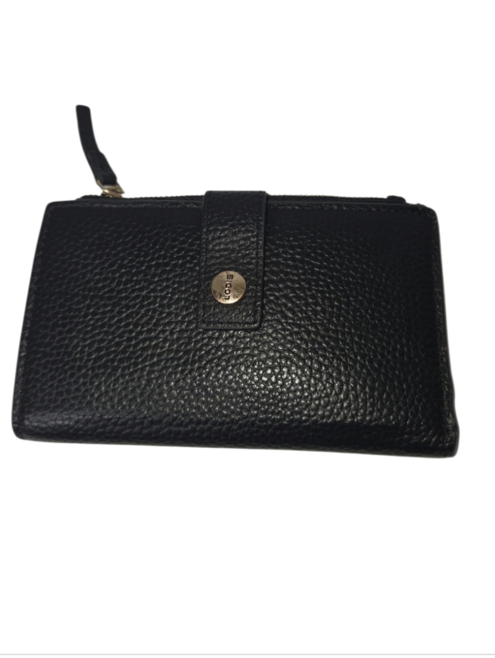 Lodis Black Pebbled Leather Bi Fold Wallet
